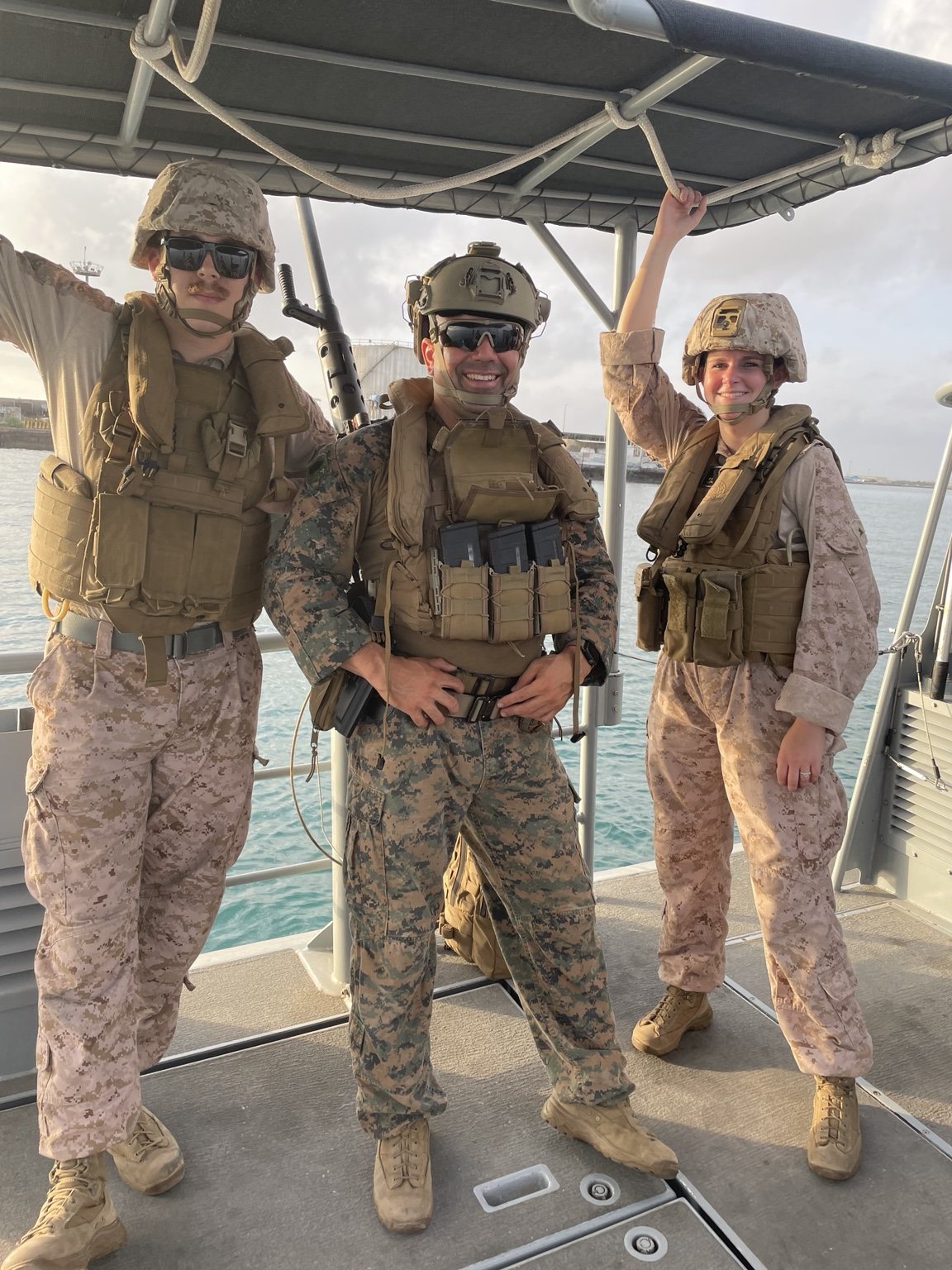 Marine team photo representing service and teamwork